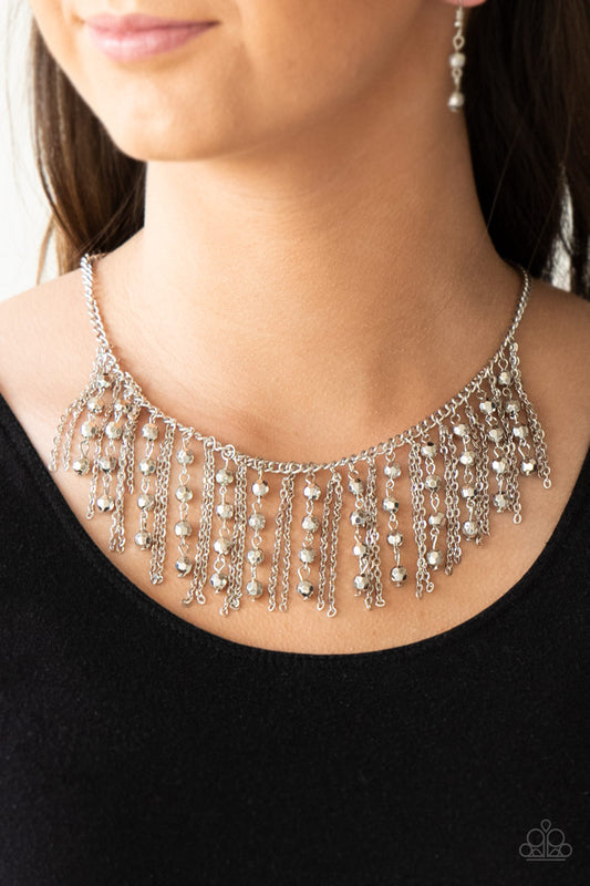 Rebel Remix - Silver Necklace - Paparazzi Accessories