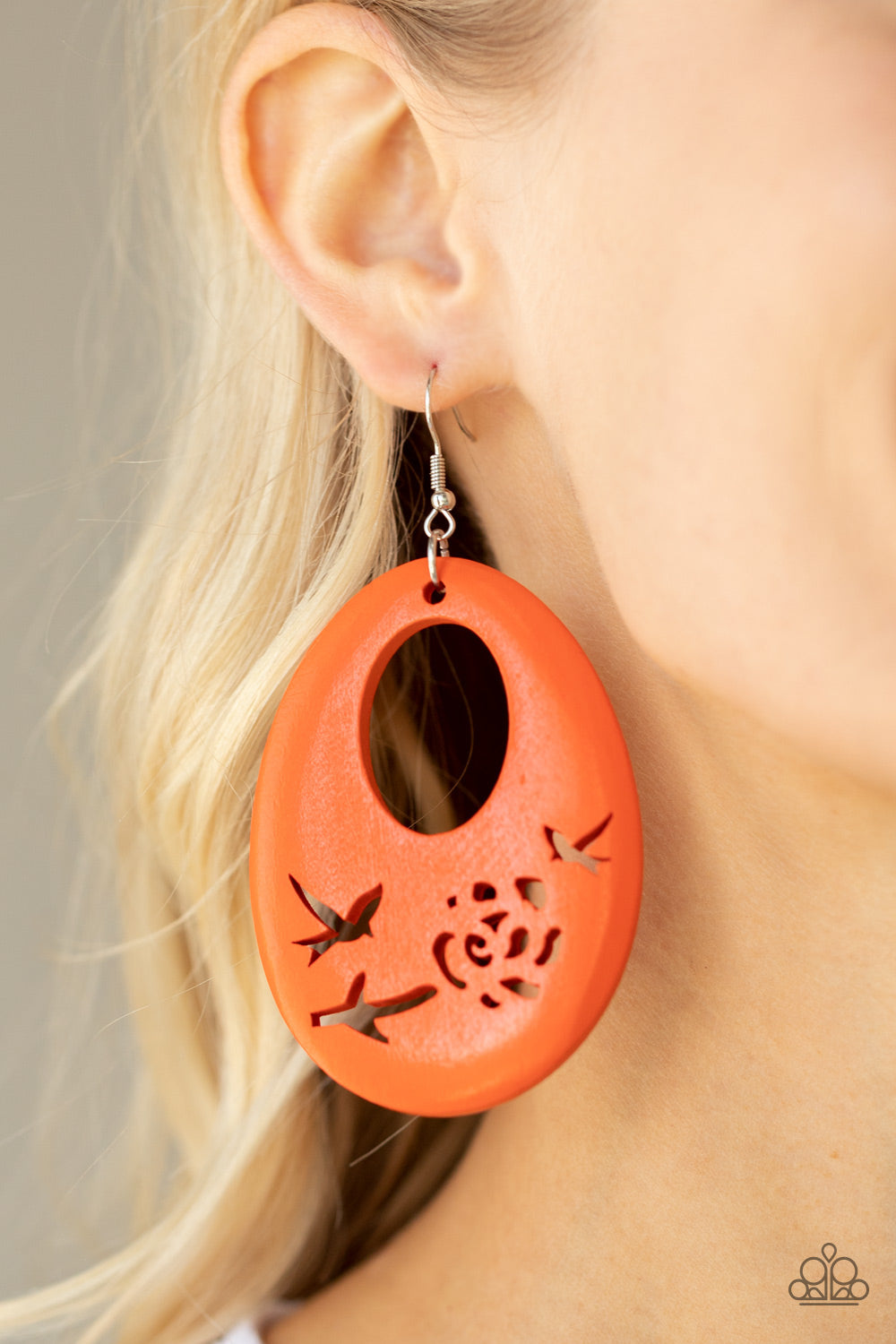 Home TWEET Home - Orange Earrings - Paparazzi Accessories