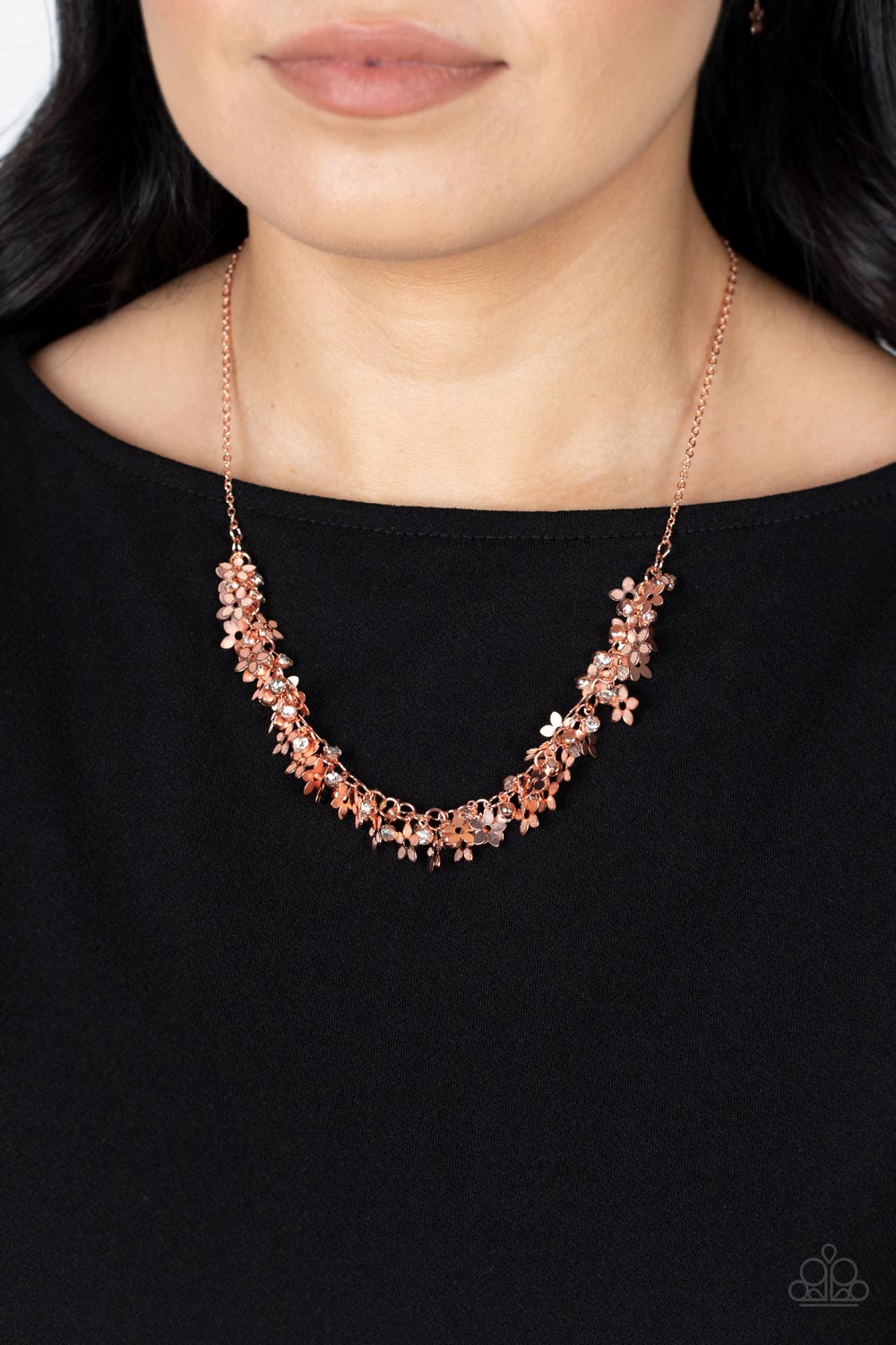 Fearlessly Floral - Copper Necklace - Paparazzi Accessories