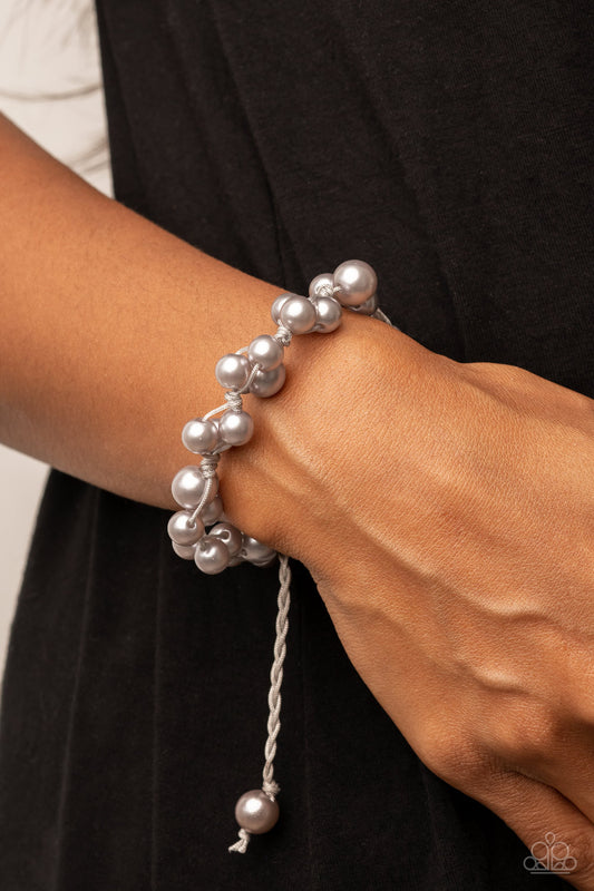 Vintage Versatility - Silver Pearl Bracelet - Paparazzi Accessories