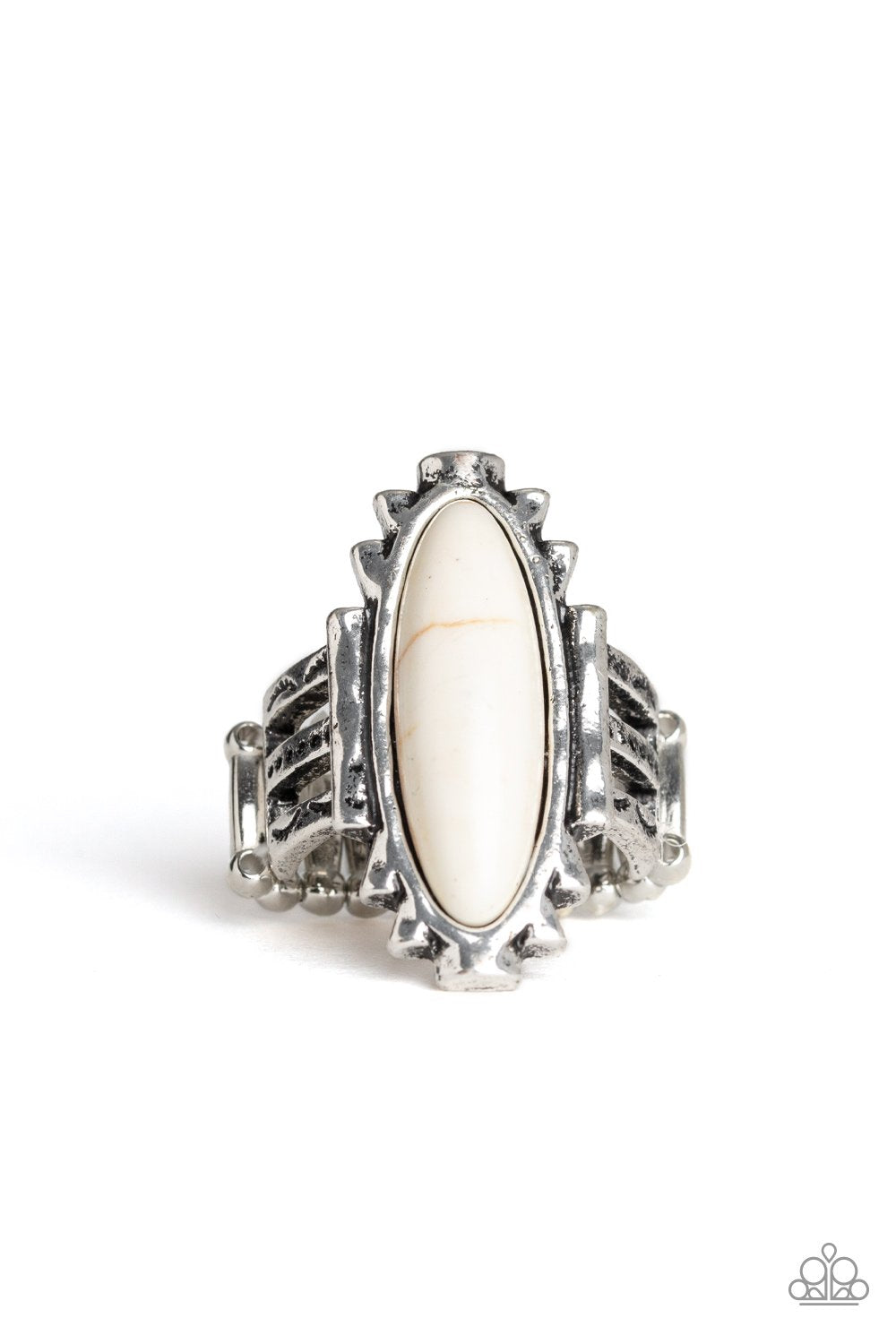 Canyon Colada - White Stone Ring - Paparazzi Accessories