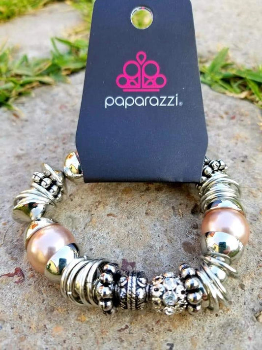 Uptown Tease - Brown Pearl Bracelet - Paparazzi Accessories